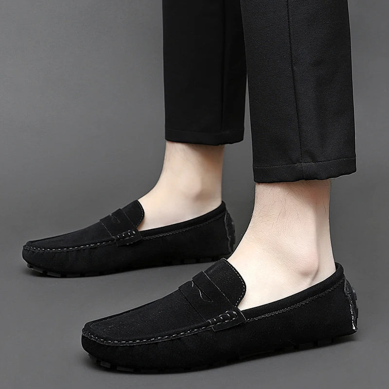 Suede Boat Loafers - Luxoria