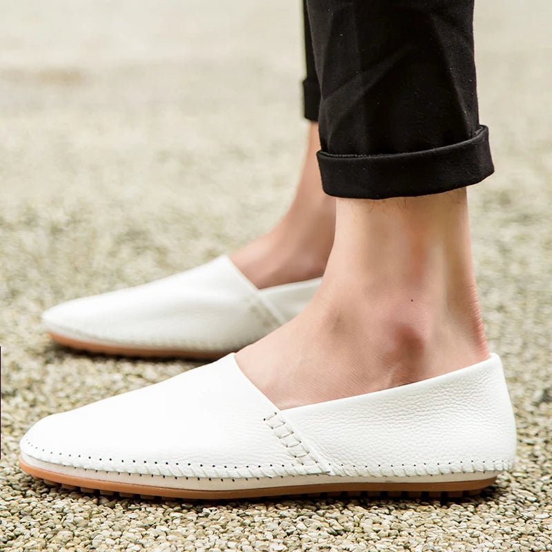 Light Leather Loafers - Luxoria
