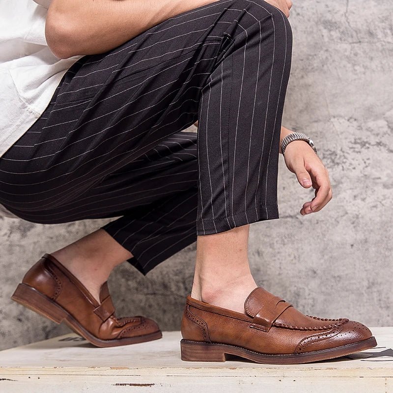 Chic Leather Loafers - Luxoria