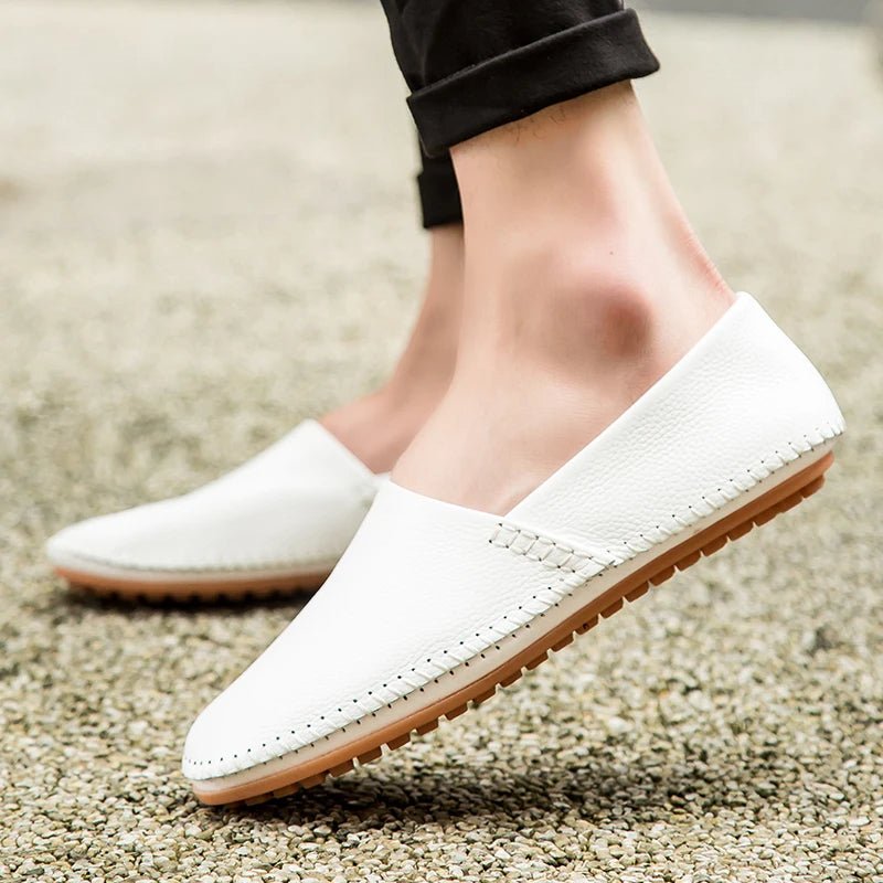 Light Leather Loafers - Luxoria