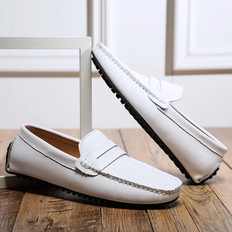 Casual Leather Summer Loafers - Luxoria