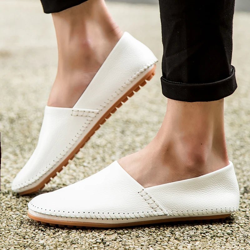 Light Leather Loafers - Luxoria