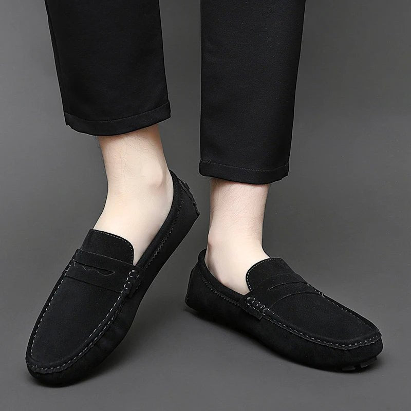 Suede Boat Loafers - Luxoria