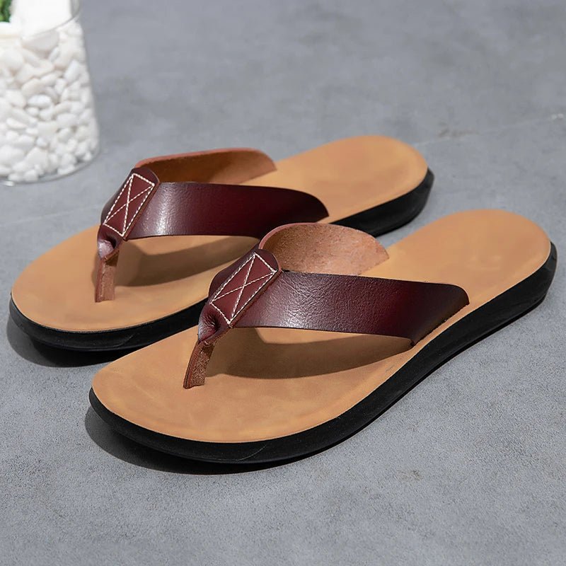 Casual Leather Sandals - Luxoria