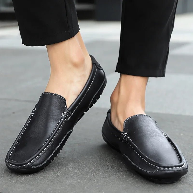 Vintage Leather Loafers - Luxoria