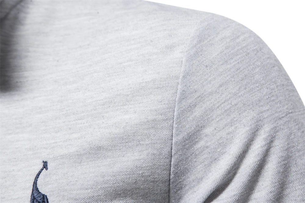Casual Long Sleeved Polo Shirt - Luxoria