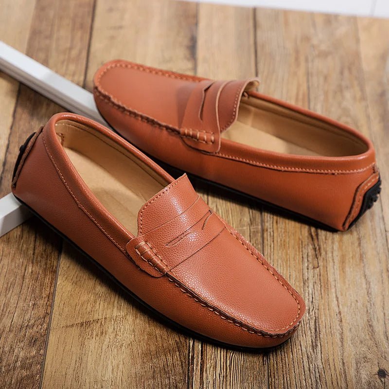 Casual Leather Summer Loafers - Luxoria