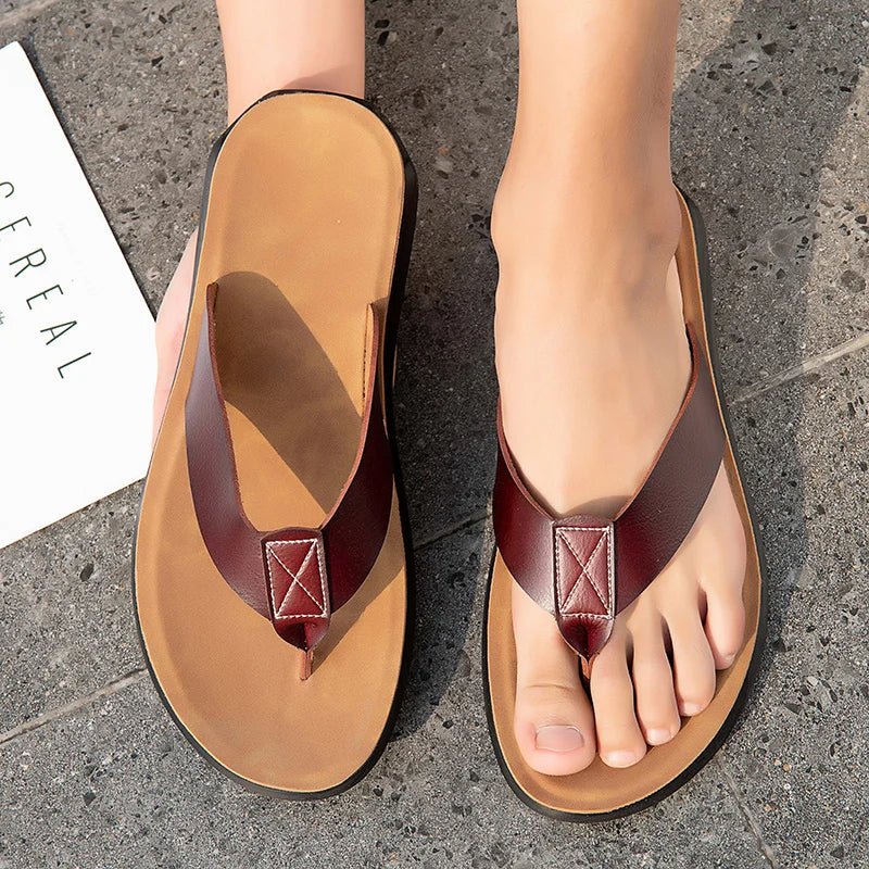 Casual Leather Sandals - Luxoria