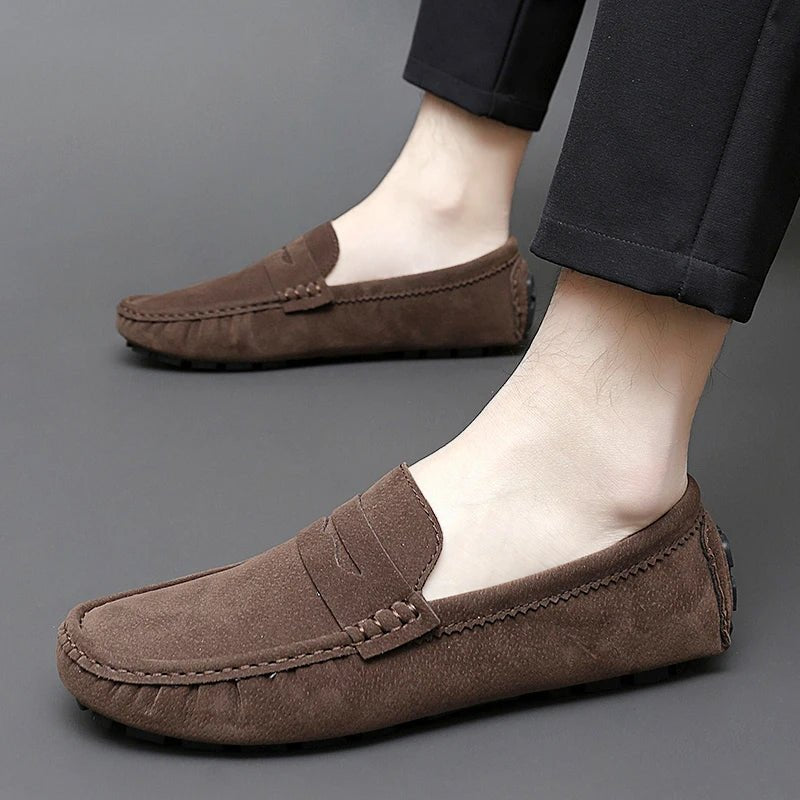 Suede Boat Loafers - Luxoria