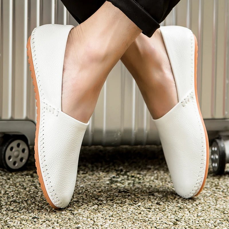 Light Leather Loafers - Luxoria