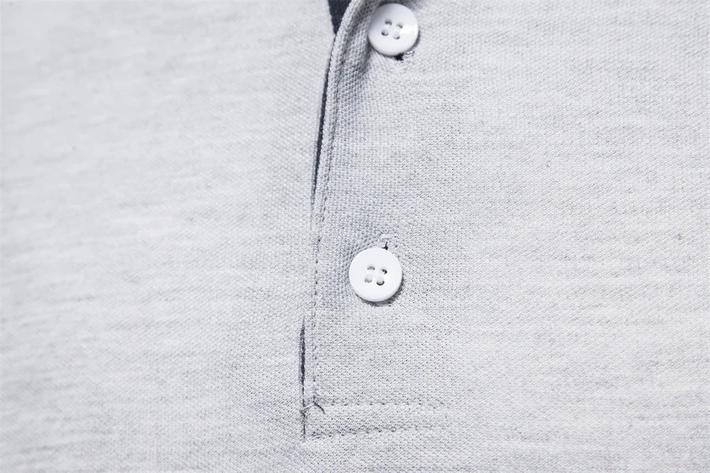 Casual Long Sleeved Polo Shirt - Luxoria
