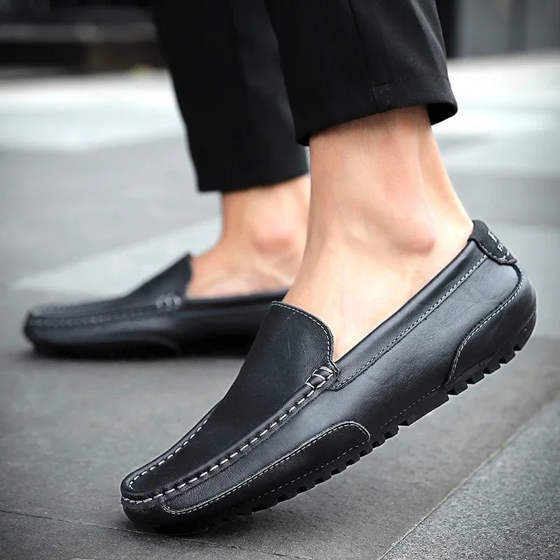 Vintage Leather Loafers - Luxoria