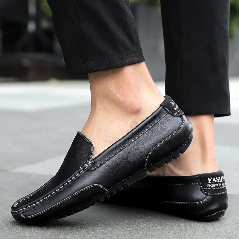 Vintage Leather Loafers - Luxoria