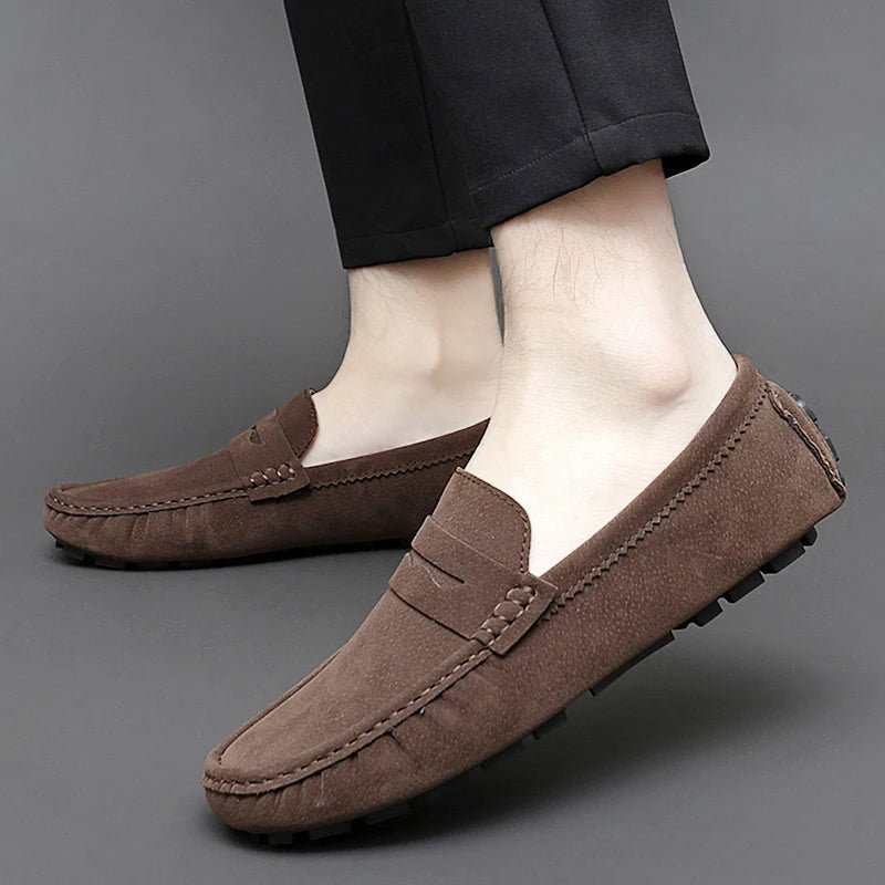 Suede Boat Loafers - Luxoria