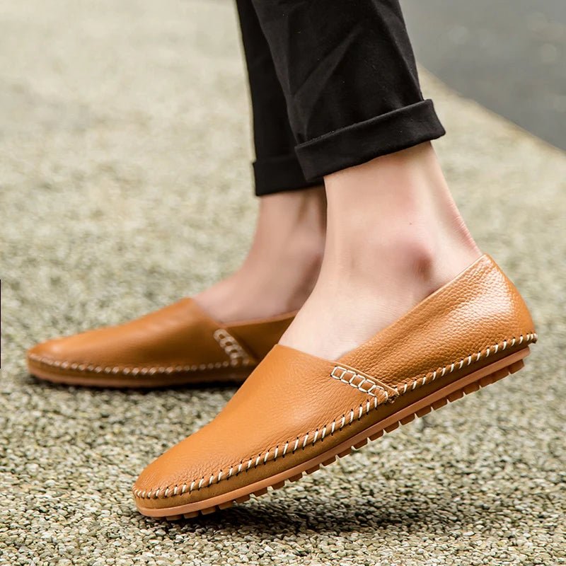 Light Leather Loafers - Luxoria