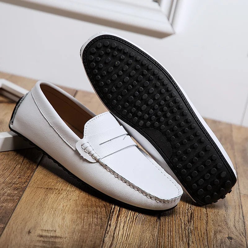 Casual Leather Summer Loafers - Luxoria