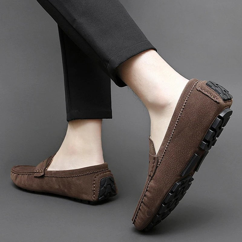 Suede Boat Loafers - Luxoria