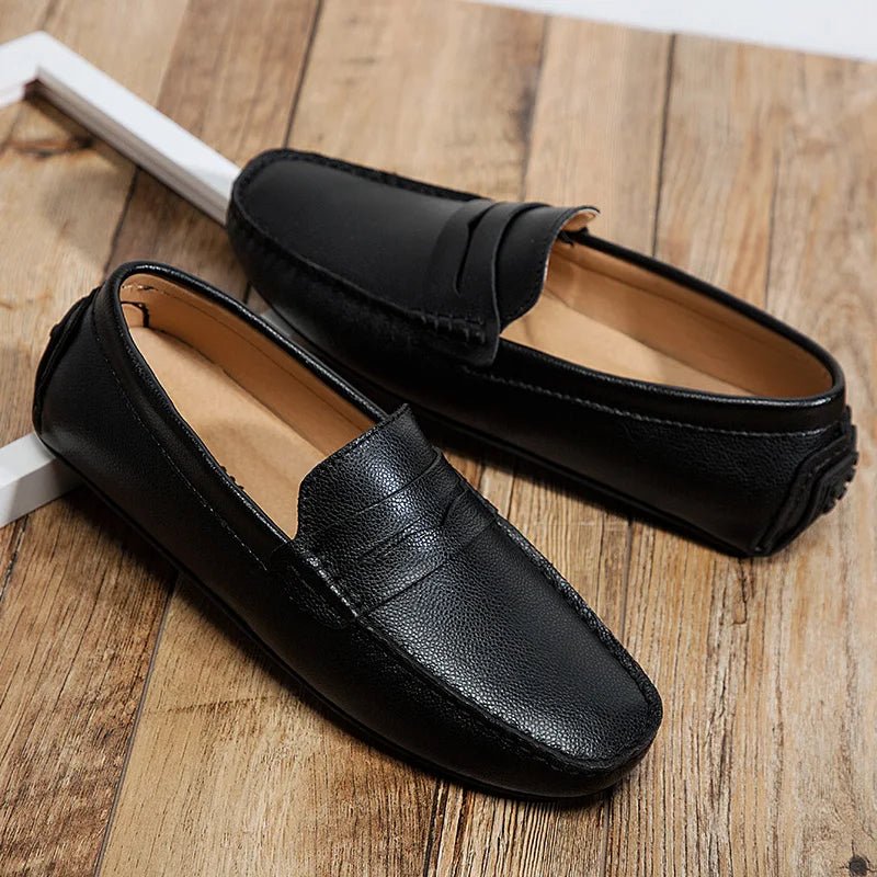Casual Leather Summer Loafers - Luxoria
