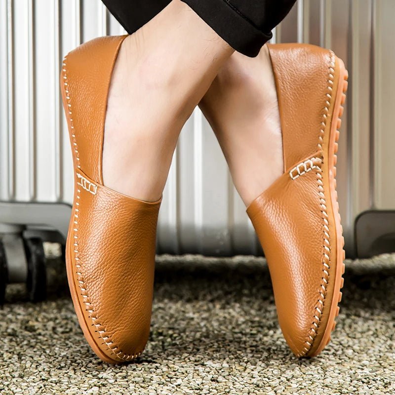Light Leather Loafers - Luxoria