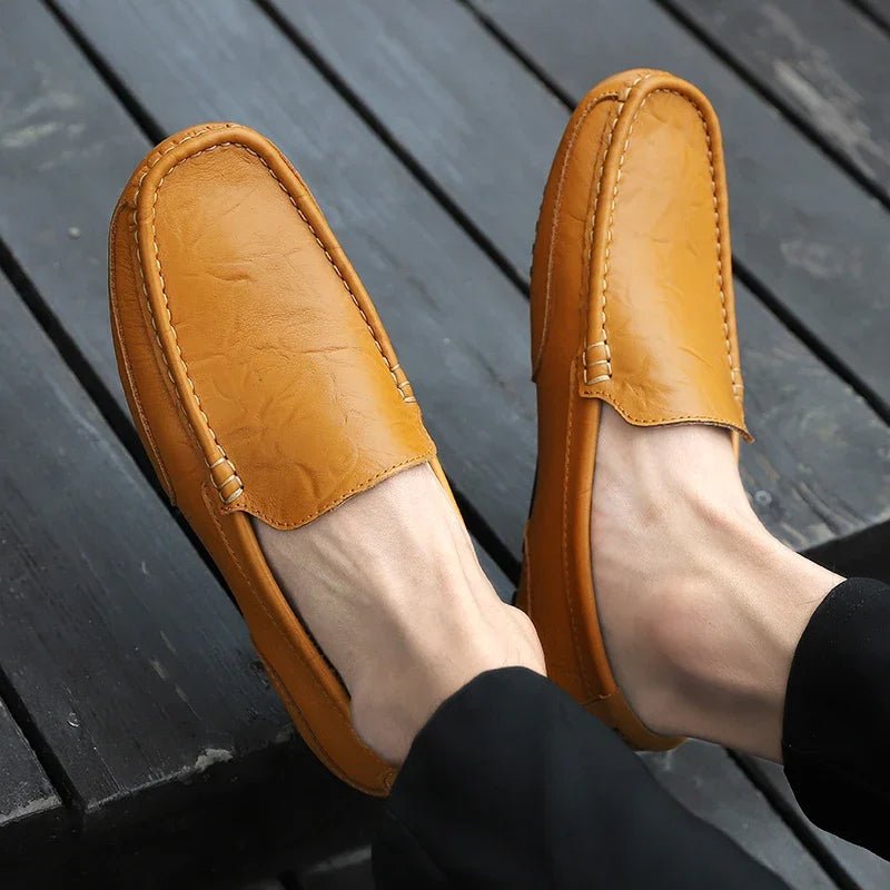 Vintage Leather Loafers - Luxoria