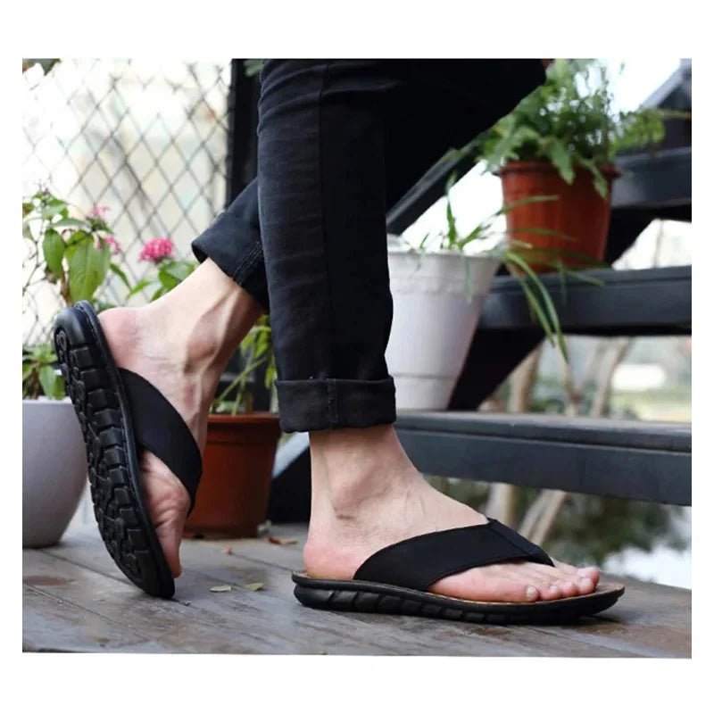 Leather Men's Sandals - Luxoria