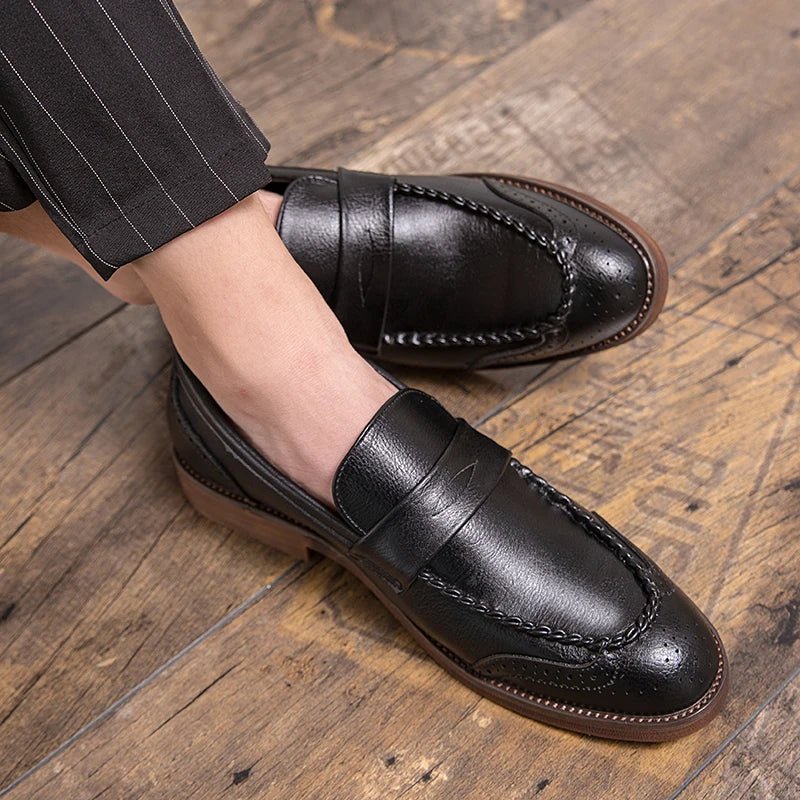 Chic Leather Loafers - Luxoria