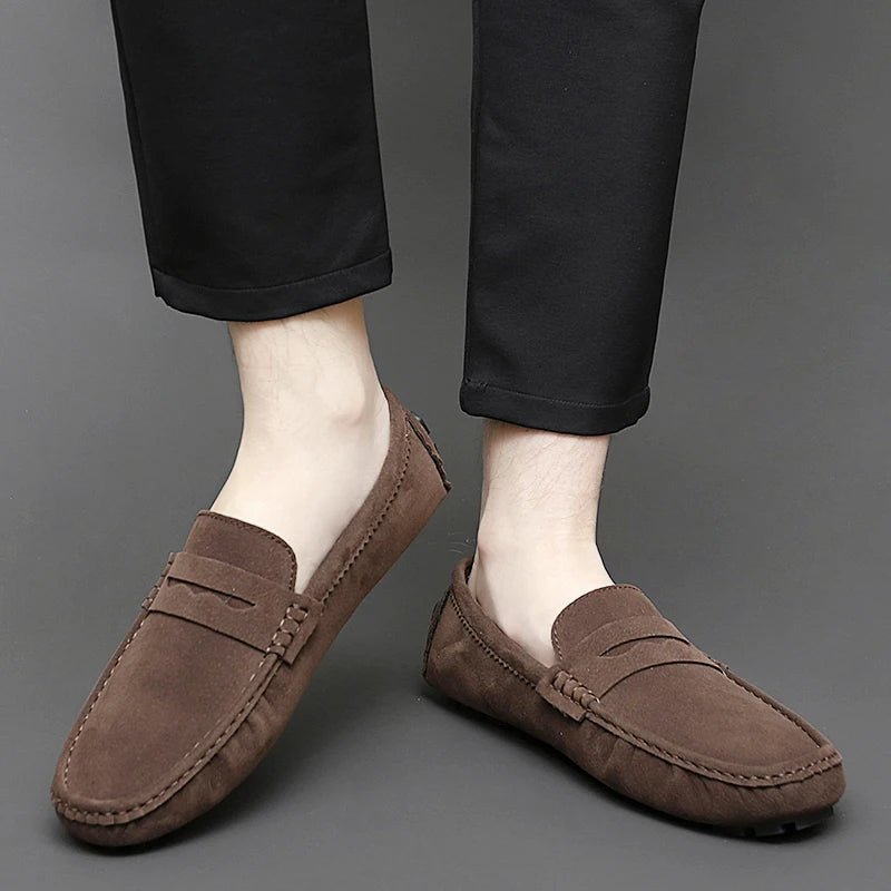 Suede Boat Loafers - Luxoria