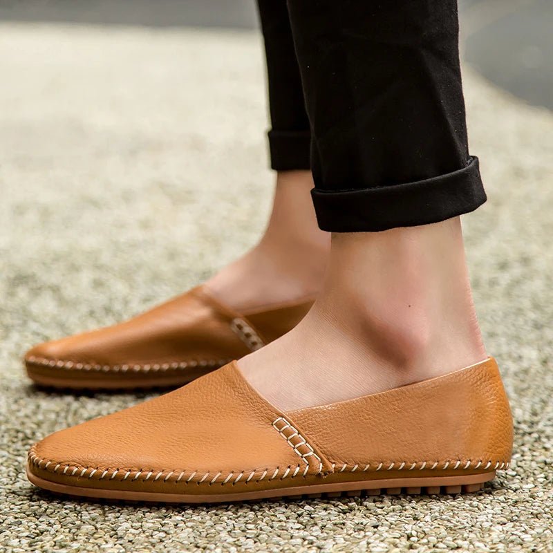 Light Leather Loafers - Luxoria