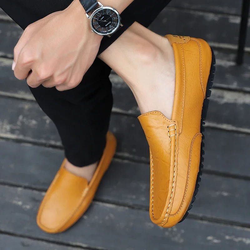 Vintage Leather Loafers - Luxoria