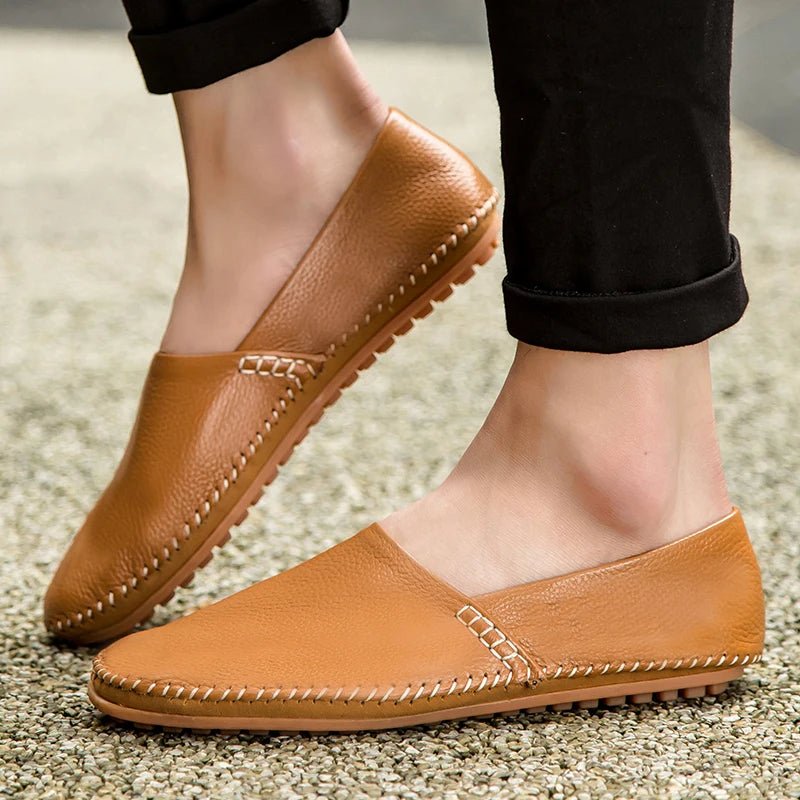 Light Leather Loafers - Luxoria