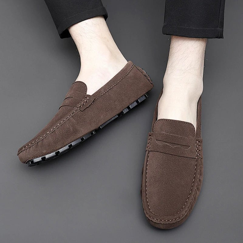 Suede Boat Loafers - Luxoria