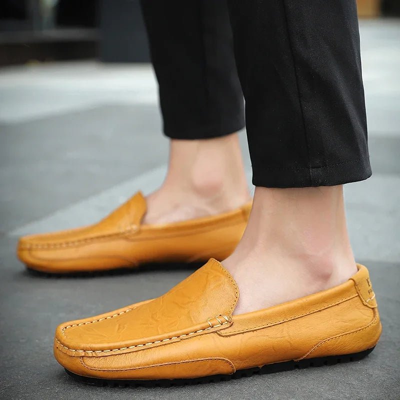 Vintage Leather Loafers - Luxoria