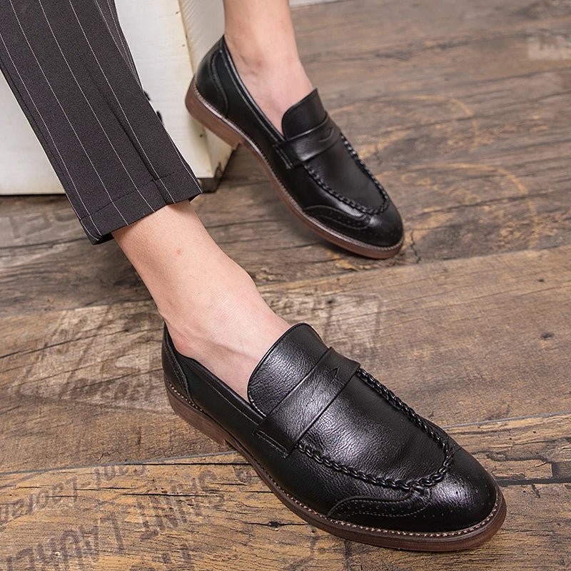 Chic Leather Loafers - Luxoria