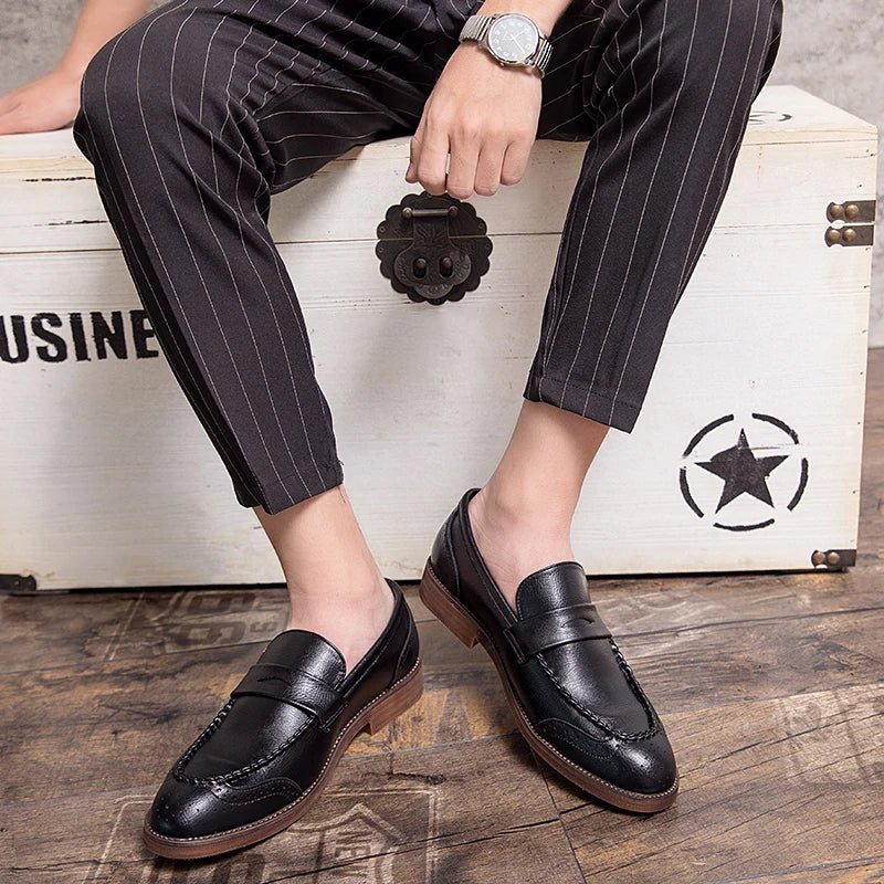 Chic Leather Loafers - Luxoria