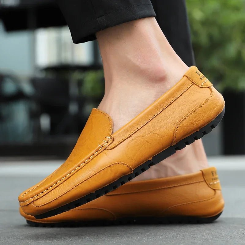 Vintage Leather Loafers - Luxoria