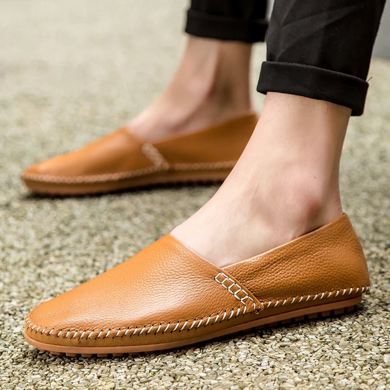Light Leather Loafers - Luxoria