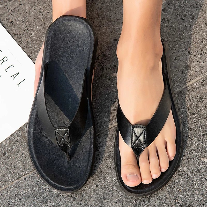 Casual Leather Sandals - Luxoria