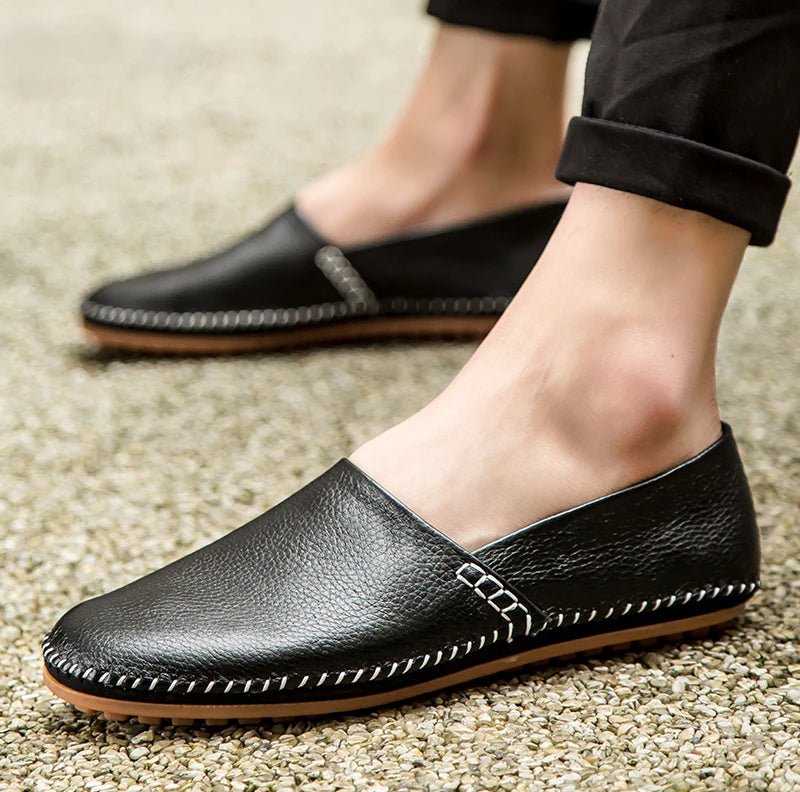 Light Leather Loafers - Luxoria