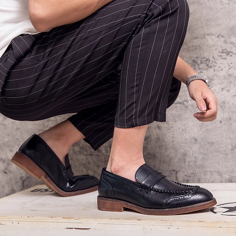 Chic Leather Loafers - Luxoria