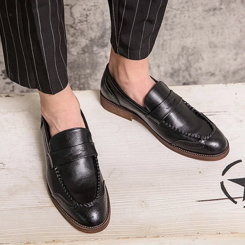 Chic Leather Loafers - Luxoria