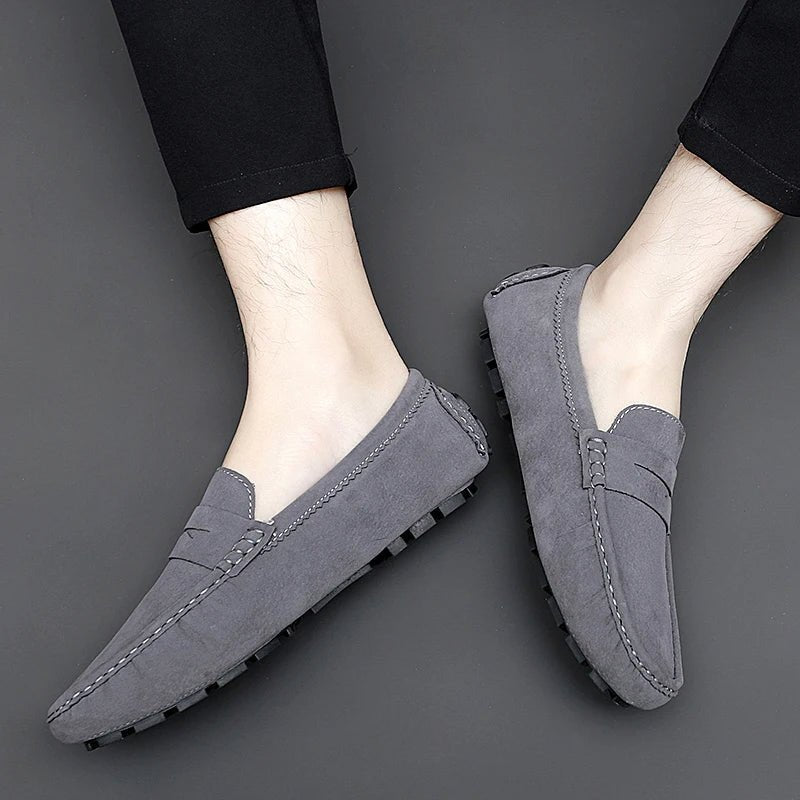 Suede Boat Loafers - Luxoria
