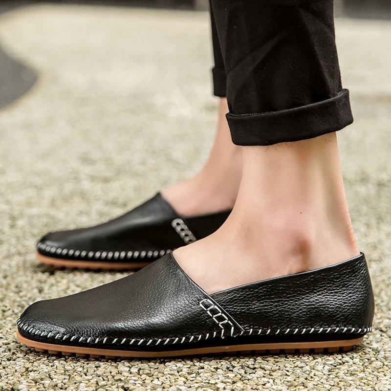 Light Leather Loafers - Luxoria