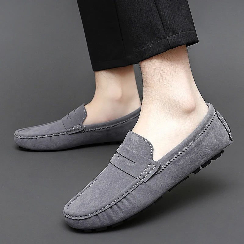 Suede Boat Loafers - Luxoria