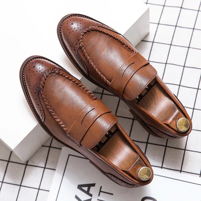 Chic Leather Loafers - Luxoria