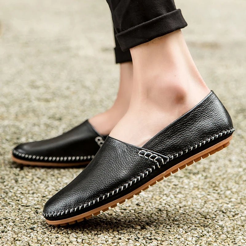 Light Leather Loafers - Luxoria