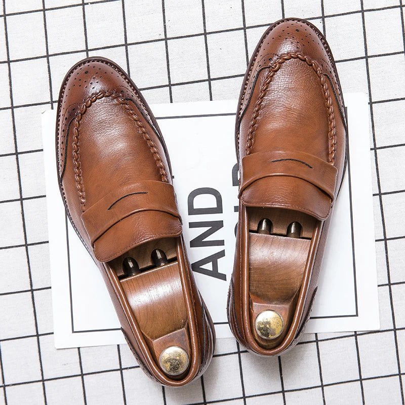 Chic Leather Loafers - Luxoria