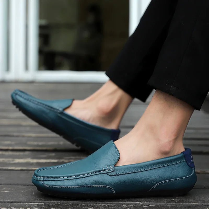Vintage Leather Loafers - Luxoria