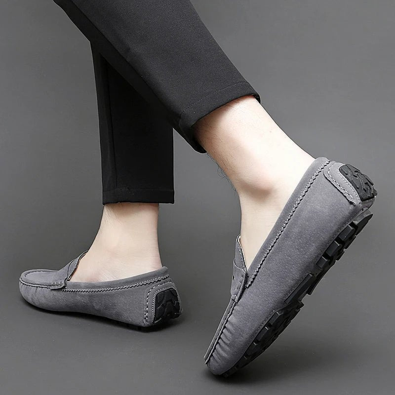 Suede Boat Loafers - Luxoria