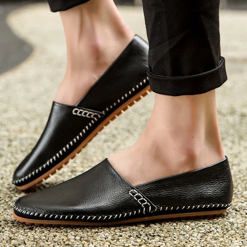 Light Leather Loafers - Luxoria