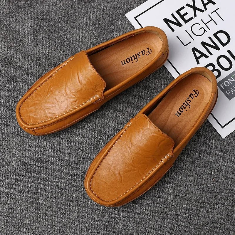 Vintage Leather Loafers - Luxoria